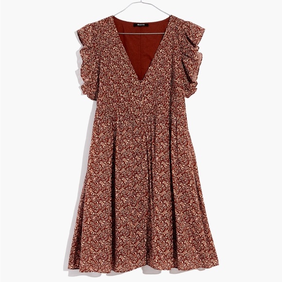 Madewell Dresses & Skirts - Madewell Pintuck Mini Dress in Florentine Floral Size XS
